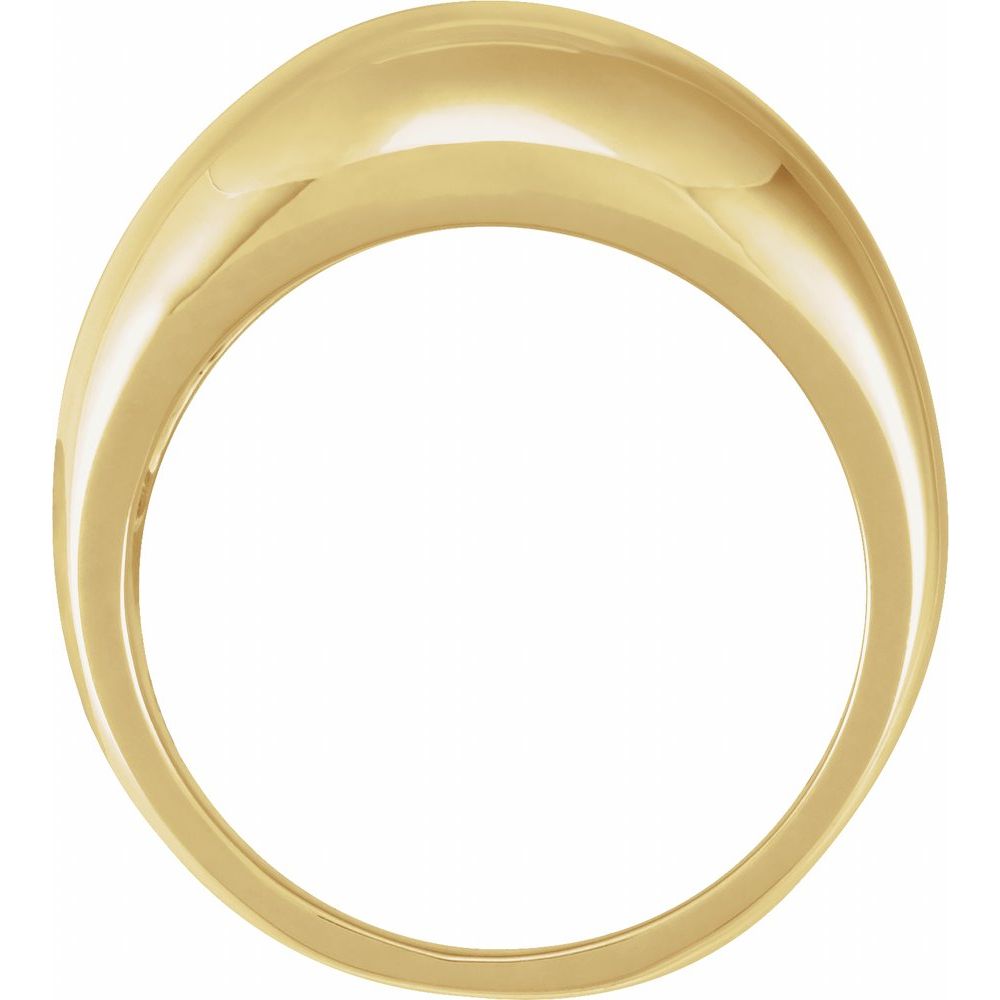 14K Yellow or White 12 mm Dome Ring