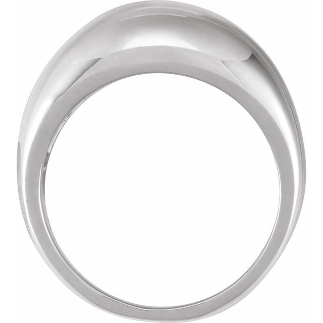 14K Yellow or White 12 mm Dome Ring