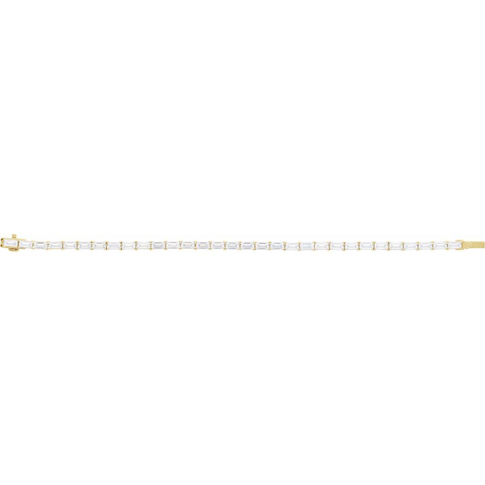 14K Yellow or White 6 1/5 CTW Lab-Grown Diamond 7" Bracelet