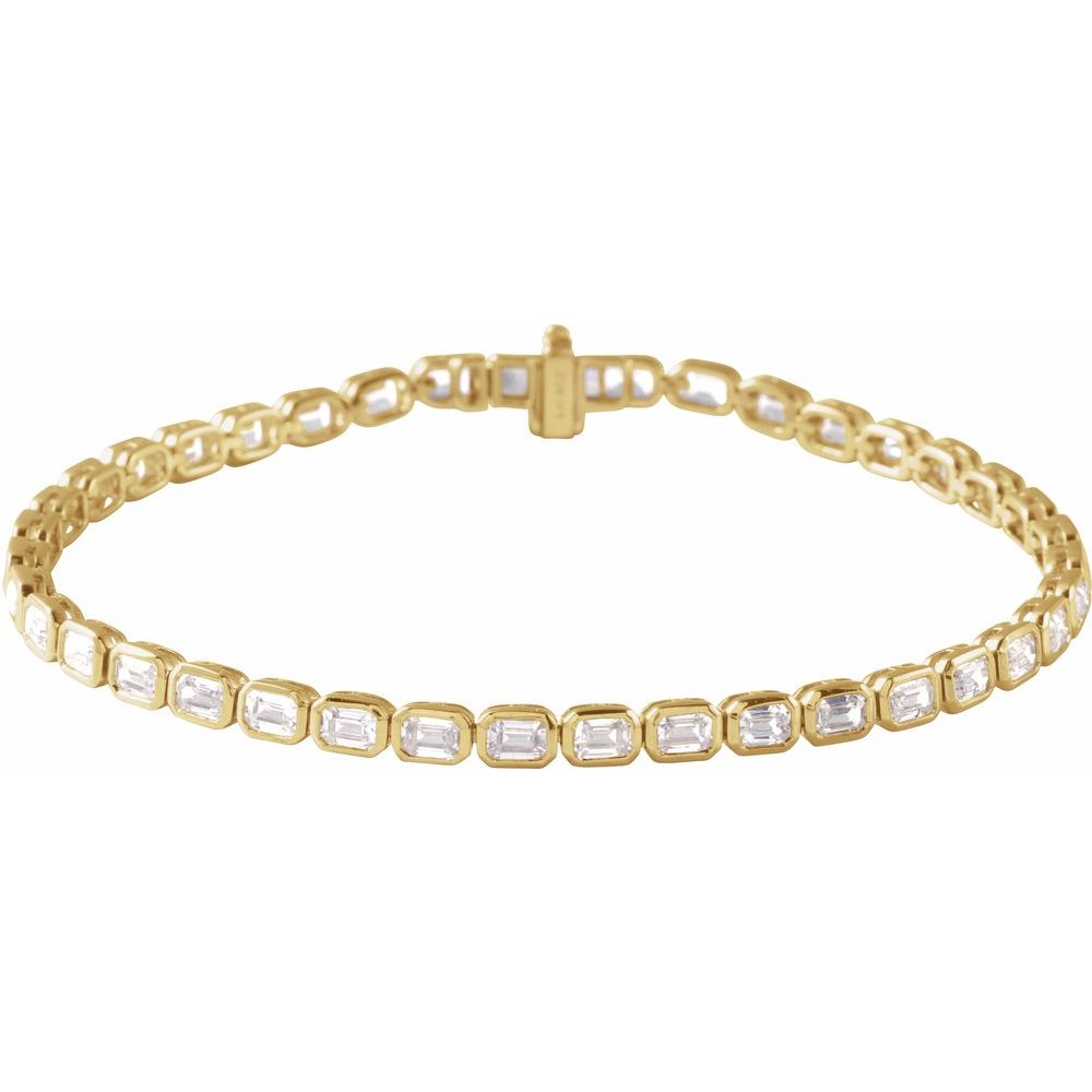 14K Yellow or White 6 1/4 CTW Lab-Grown Diamond Line 7" Bracelet