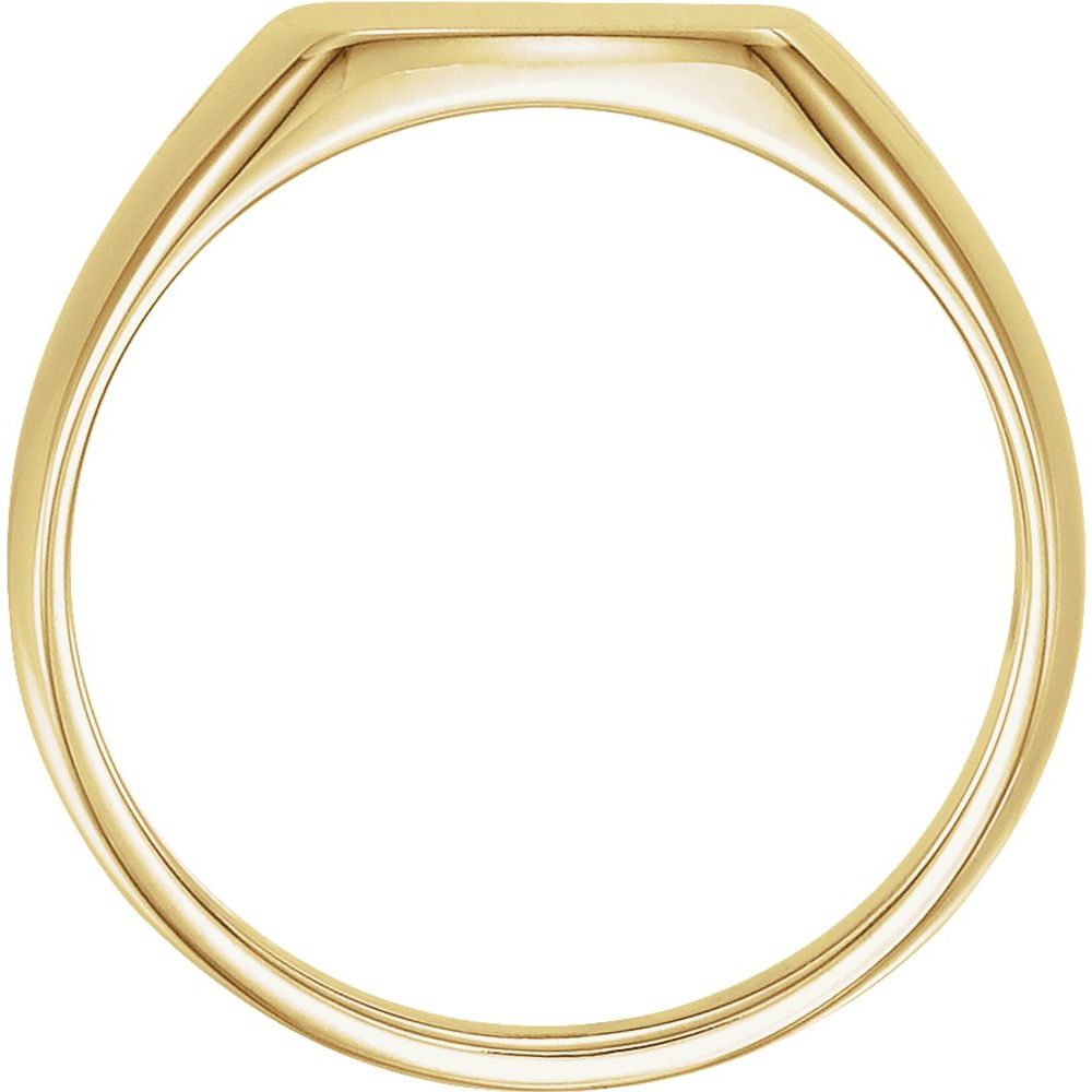 14K Yellow Or White 13x12 mm Rectangle Signet Ring