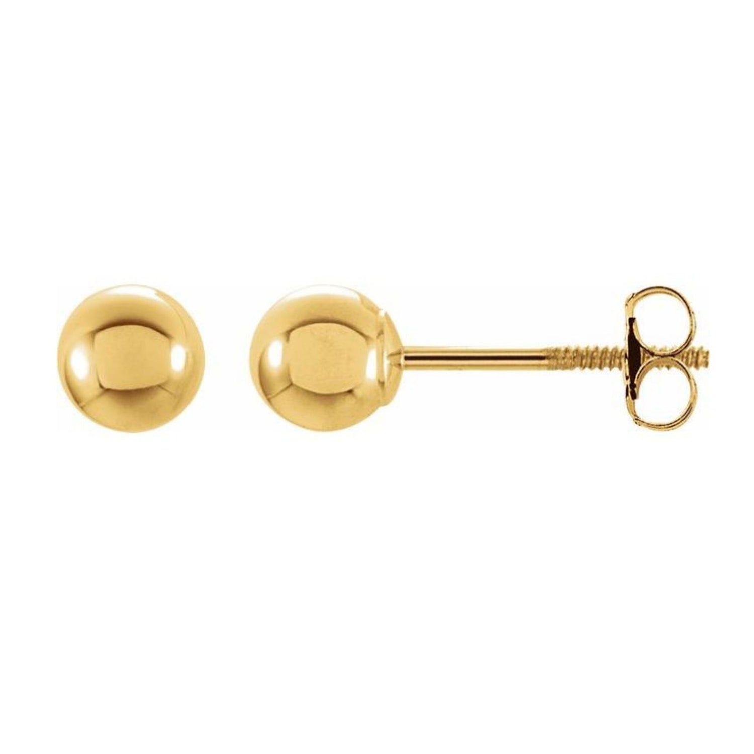 Ball Stud Earrings - Gold or Silver