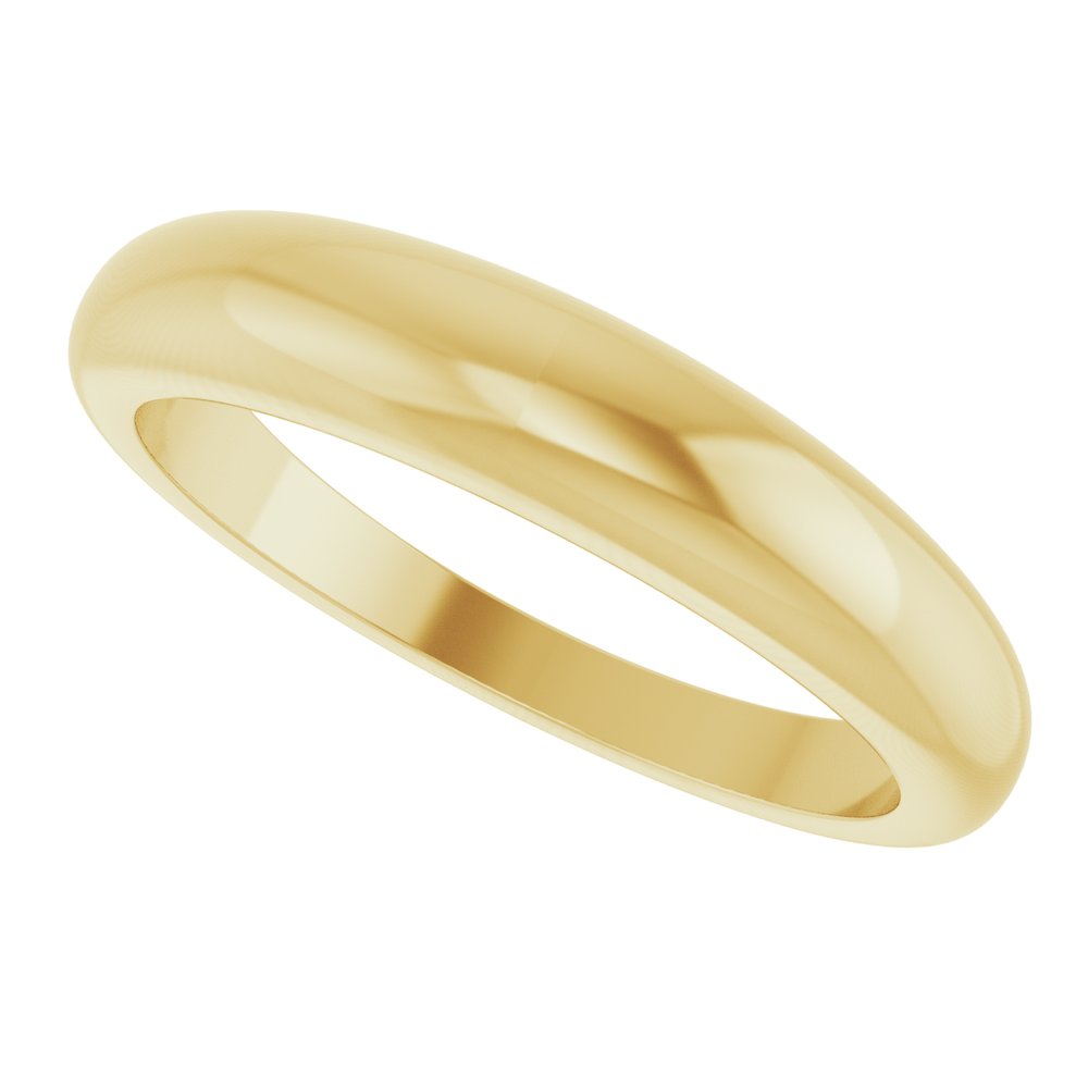 14K Yellow or White  4 mm Petite Dome Ring