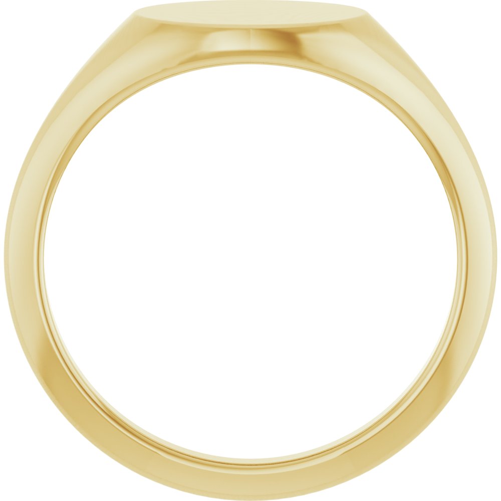 14K Yellow or White Oval Signet Ring