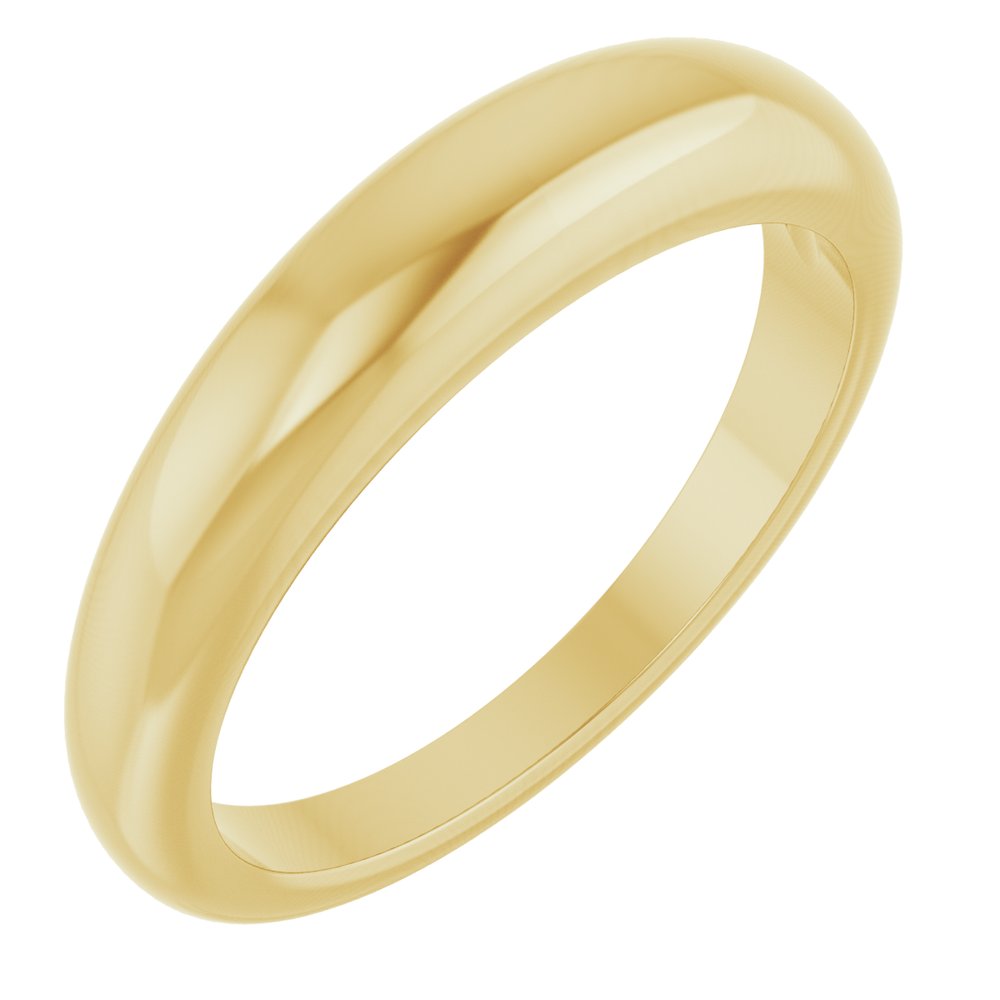 14K Yellow or White  4 mm Petite Dome Ring