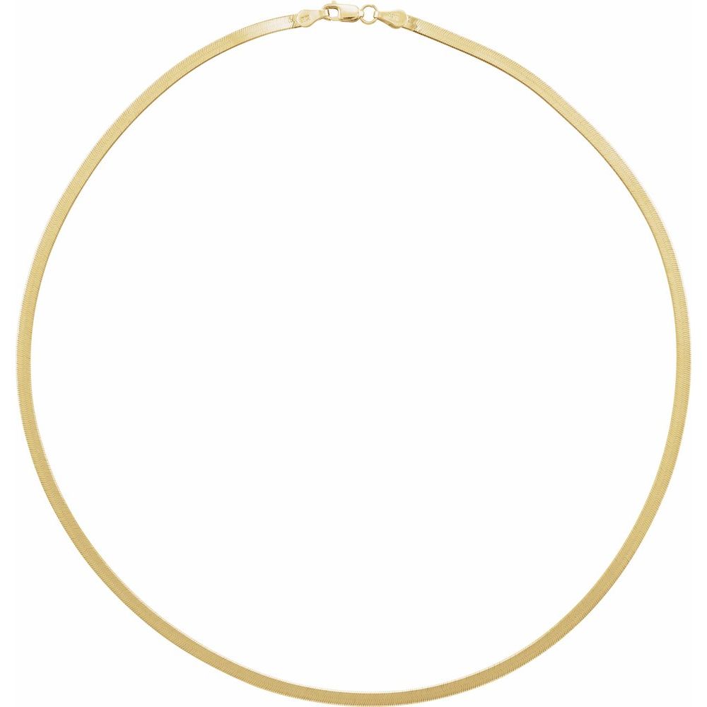 14K Yellow or White 2.8 mm Flexible Herringbone Chain