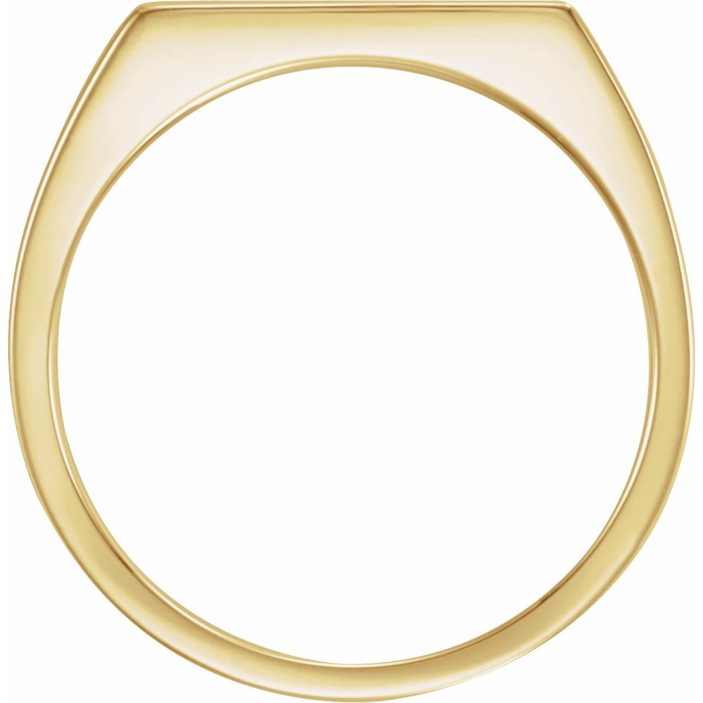 14K Yellow or White 15x7 mm Rectangle Signet Ring