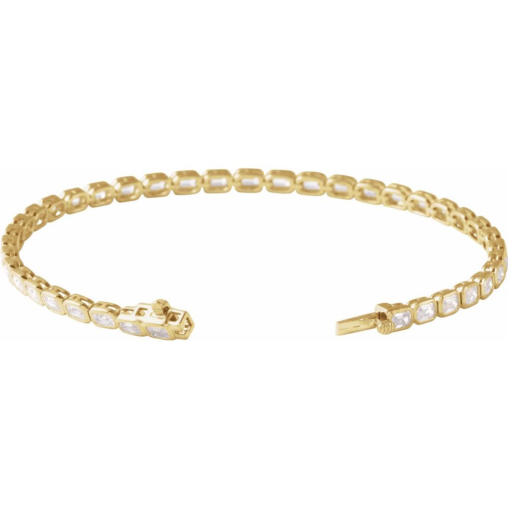 14K Yellow or White 6 1/4 CTW Lab-Grown Diamond Line 7" Bracelet