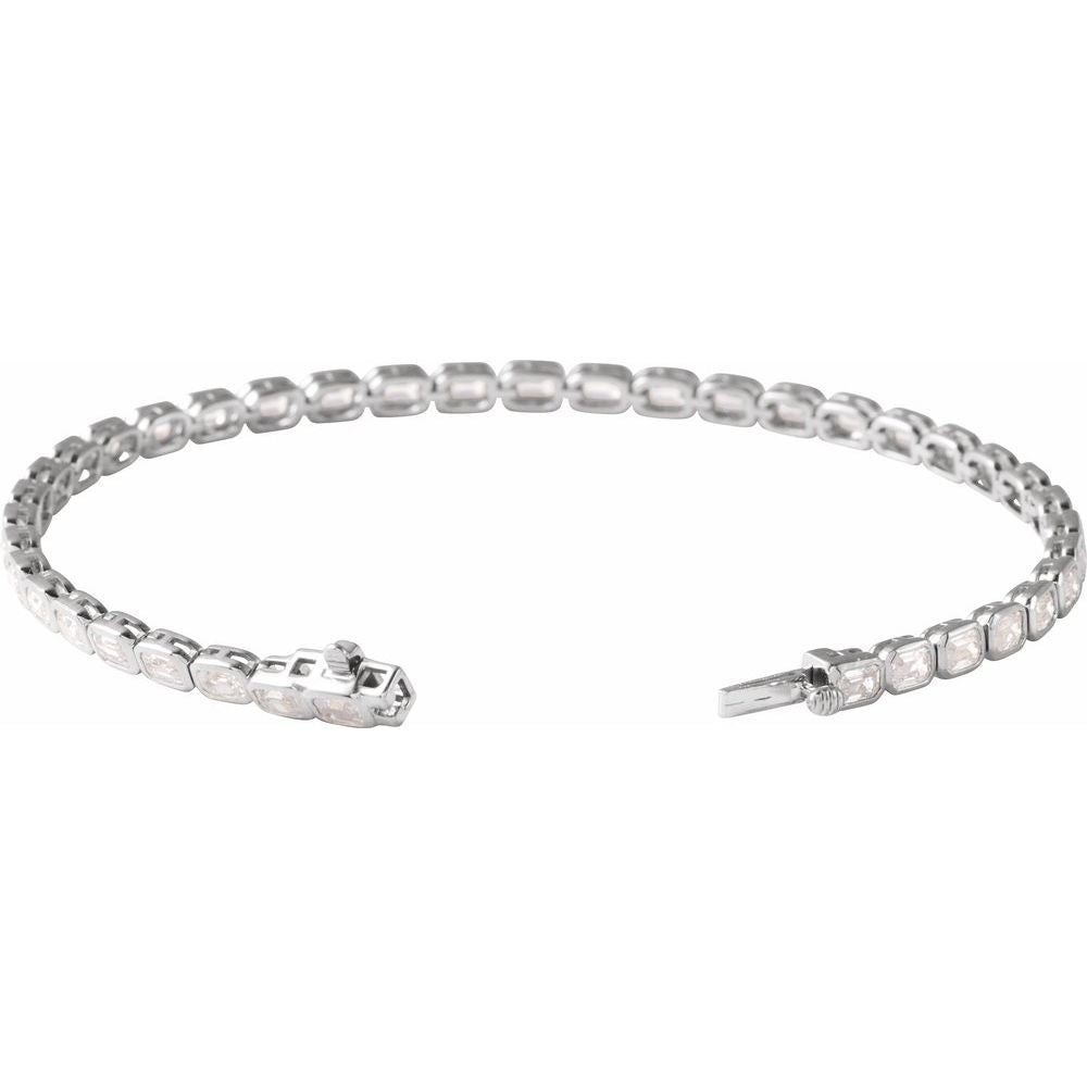 14K Yellow or White 6 1/4 CTW Lab-Grown Diamond Line 7" Bracelet