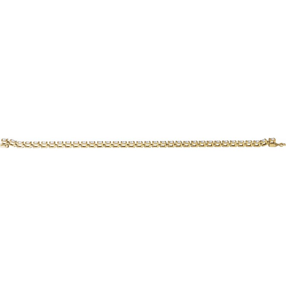 14K Yellow or  White 10 1/2 CTW Lab-Grown Diamond Line 7" Bracelet