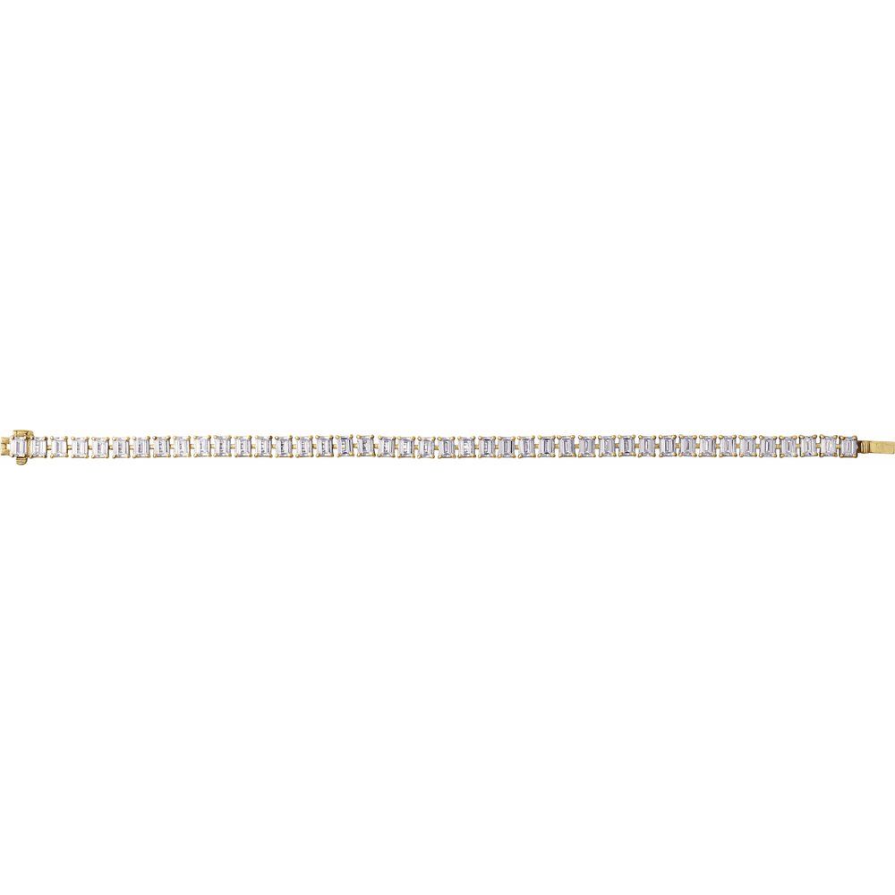 14K Yellow or  White 10 1/2 CTW Lab-Grown Diamond Line 7" Bracelet