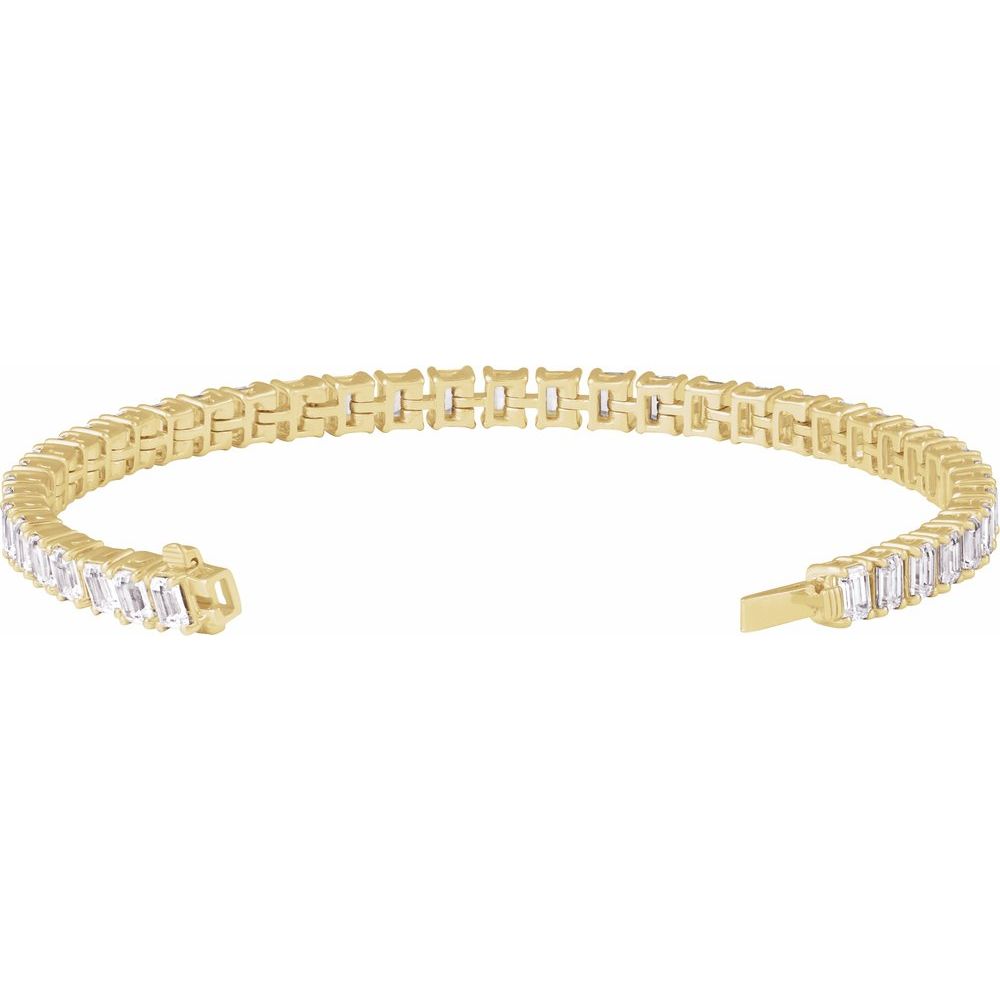 14K Yellow or  White 10 1/2 CTW Lab-Grown Diamond Line 7" Bracelet