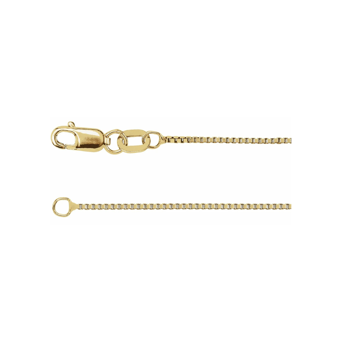 Box Chain - 14K Gold or 14K White