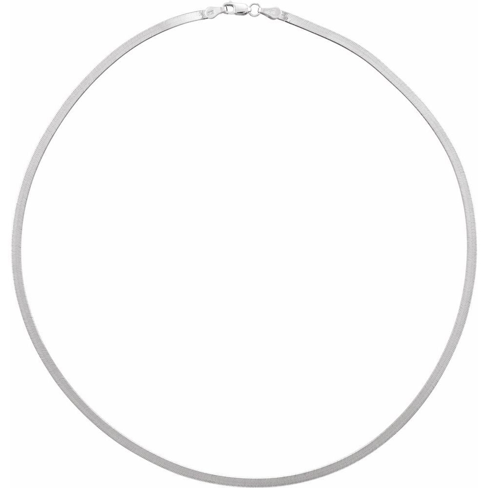 14K Yellow or White 2.8 mm Flexible Herringbone Chain