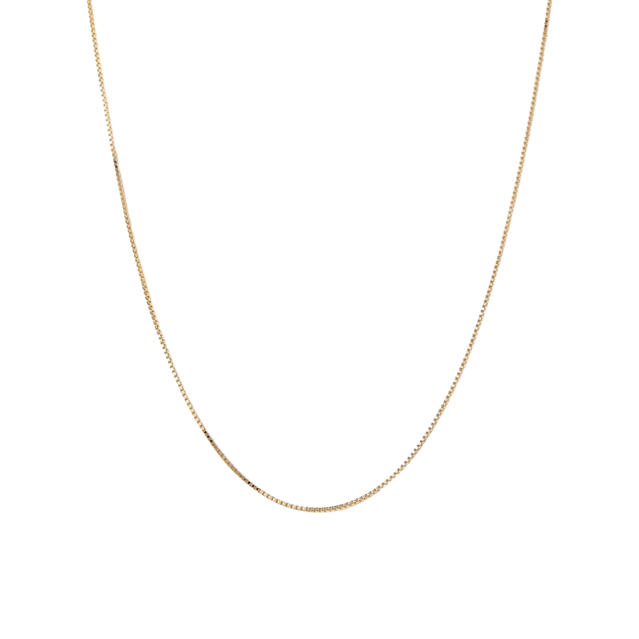 Box Chain - 14K Gold or 14K White